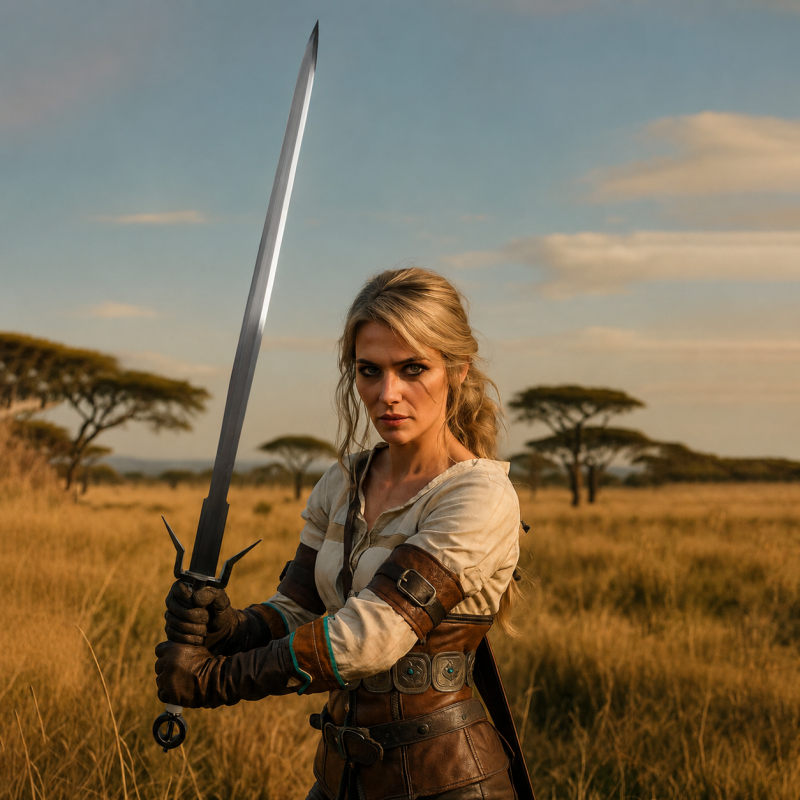 Épée inspirée de Zireael, lame de Ciri — vue 4