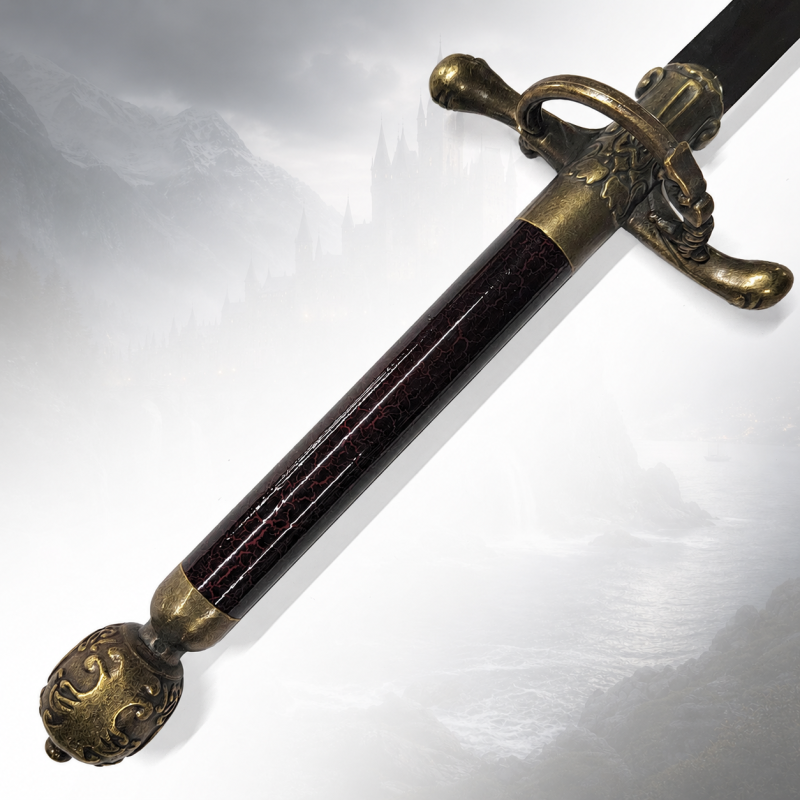 Épée inspirée de l’Aiguille d’Arya Stark, avec support Loup — vue 1