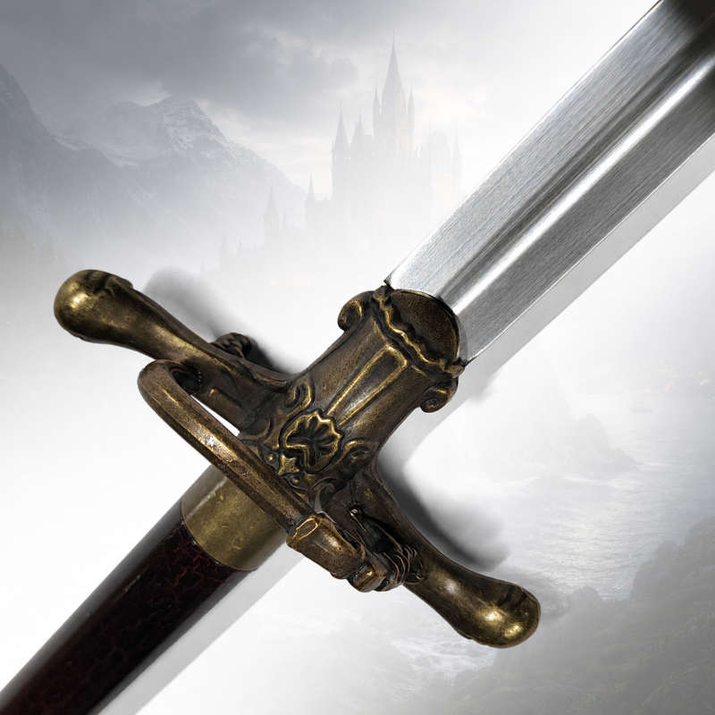 Épée inspirée de l’Aiguille d’Arya Stark, avec support Loup — vue 2