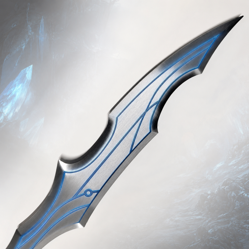 Épée inspirée de la Lame Nocturne Moon Shadow Argentée (Solo Leveling) — vue 5