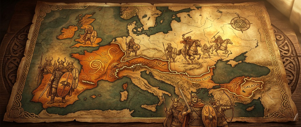 civilisation celte Europe extension territoriale antique guerriers