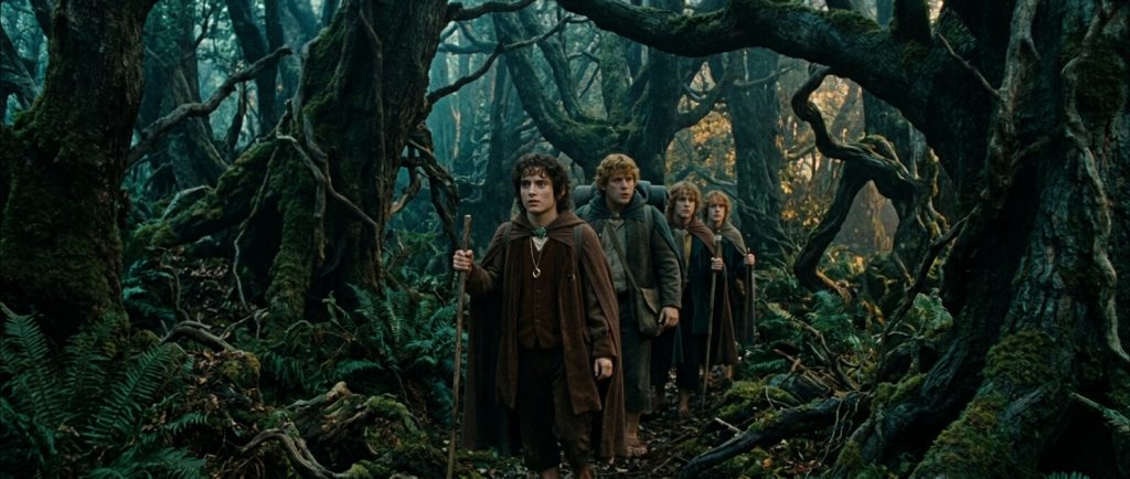 adaptation cinématographique du Seigneur des Anneaux scène de la Vieille Forêt