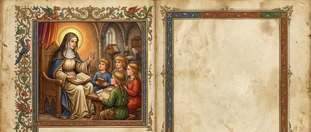 Judith Vikings peinture manuscrit enluminé apprentissage religieux