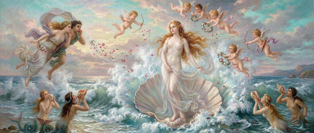 naissance d'Aphrodite déesse écume mer mythologie grecque