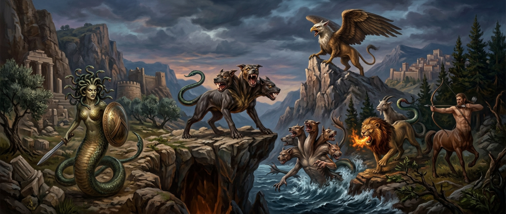 créatures mythologie grecque bestiaire monstres antiques
