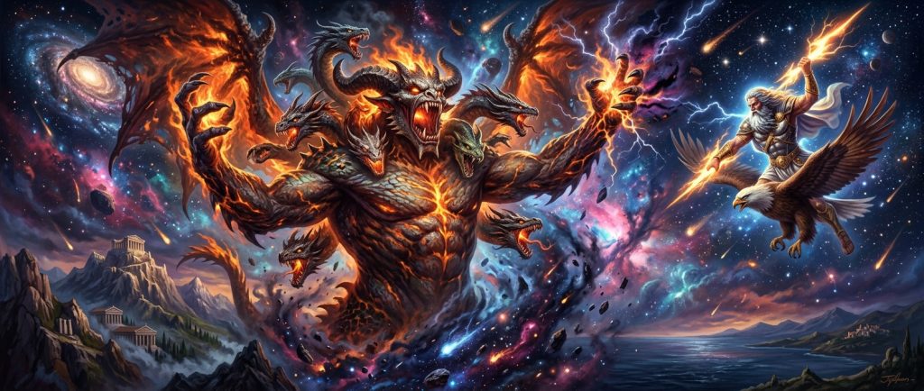 Cyclope Titan Typhon géants mythologie grecque cosmiques