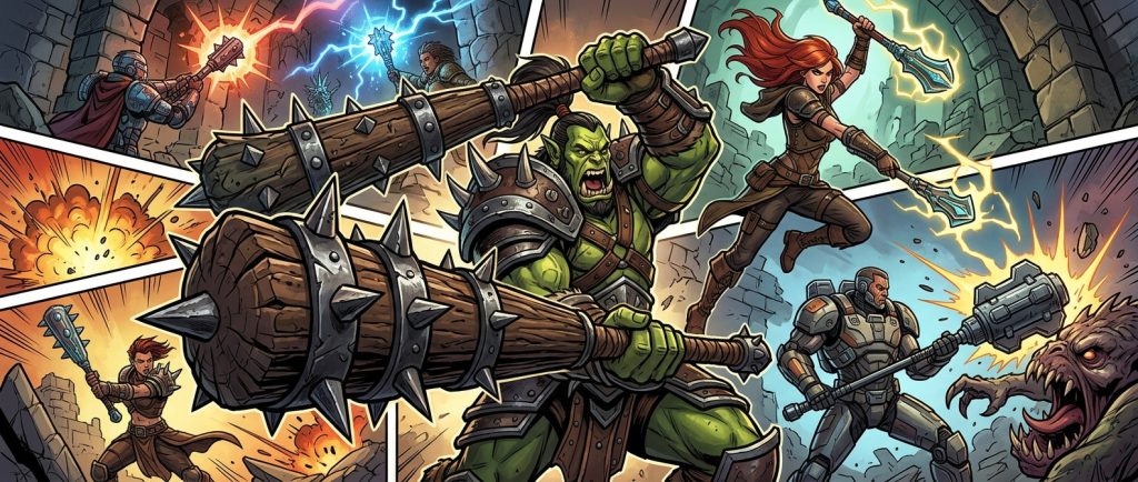 massue dans la pop culture moderne jeu vidéo et bande dessinée