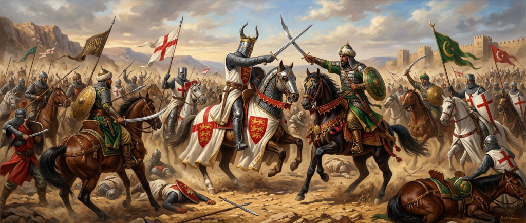 Saladin et Richard Cœur de Lion affrontement troisième croisade
