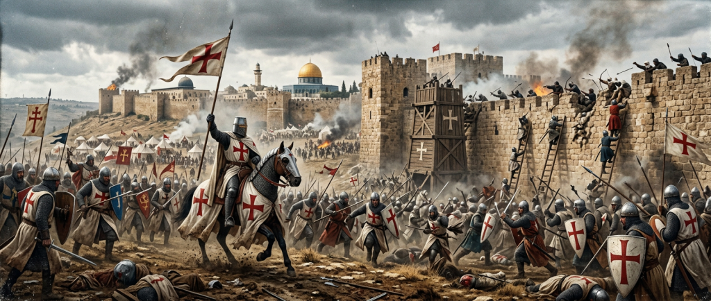 siège de Jérusalem 1099 première croisade chevaliers chrétiens
