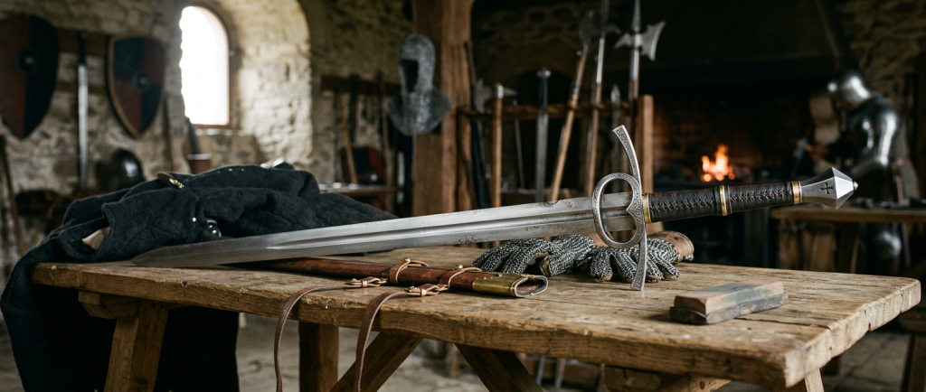 Épée bâtarde : l’arme hybride qui a révolutionné le combat médiéval