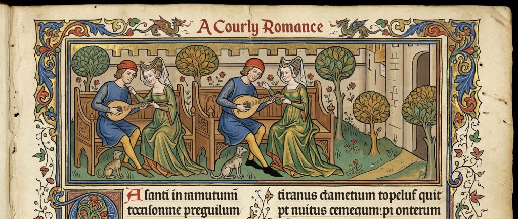 image coquine médiévale dans manuscrit enluminé du XIVe siècle