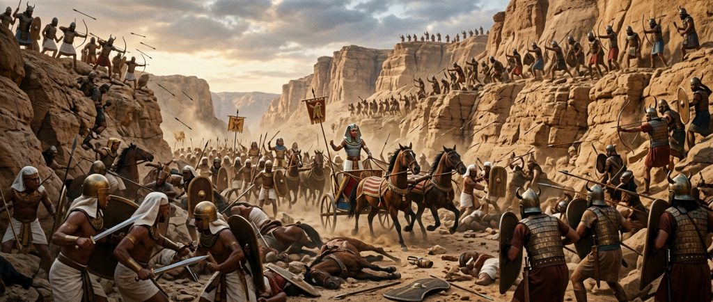embuscade hittite contre armée égyptienne piège tactique