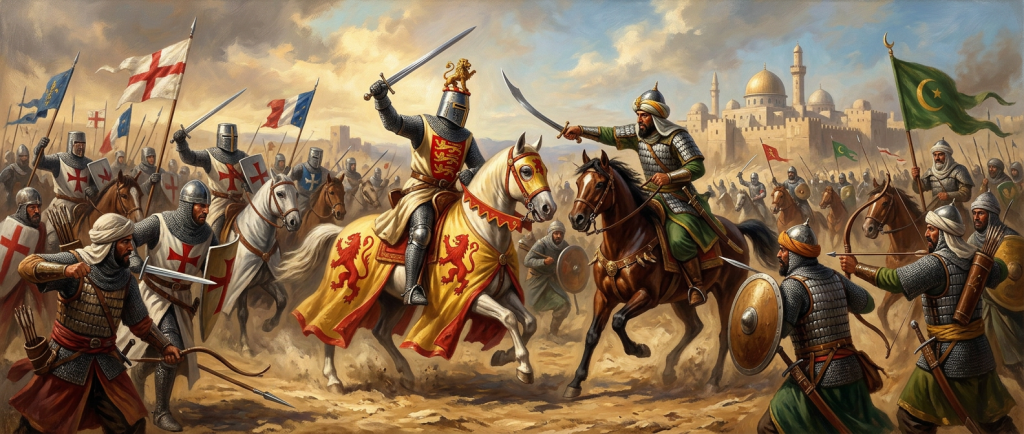 Richard Cœur de Lion contre Saladin troisième croisade Terre Sainte