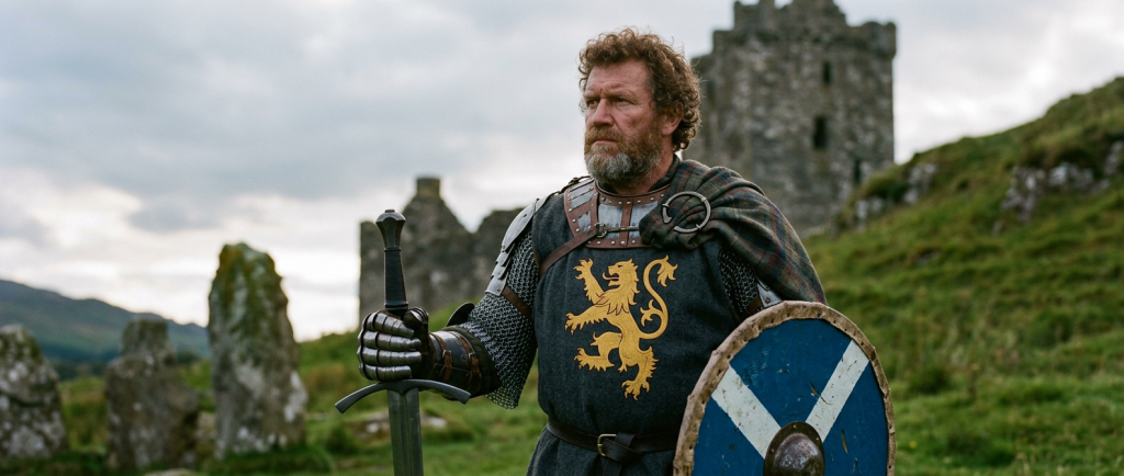 William Wallace chevalier écossais authentique en armure médiévale