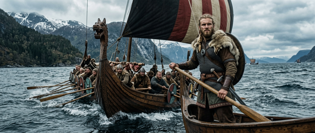 Rollo jeune viking navigation drakkar expéditions scandinaves